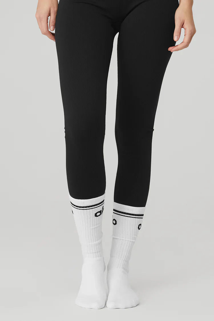 Women's Throwback Barre Sock - White