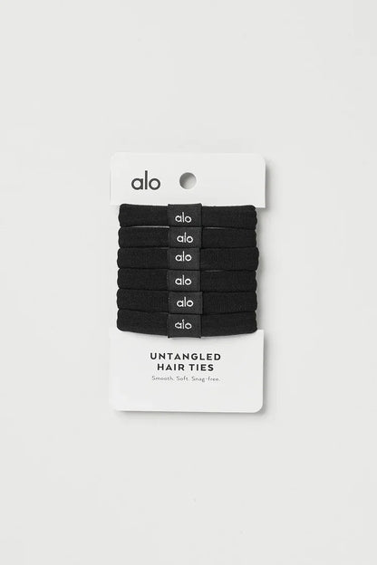 Untangled Hair Tie 6-Pack Black