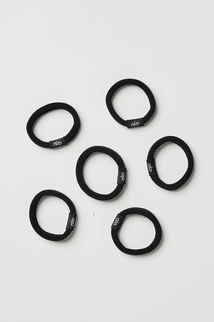 Untangled Hair Tie 6-Pack Black