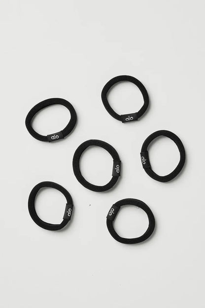 Untangled Hair Tie 6-Pack Black