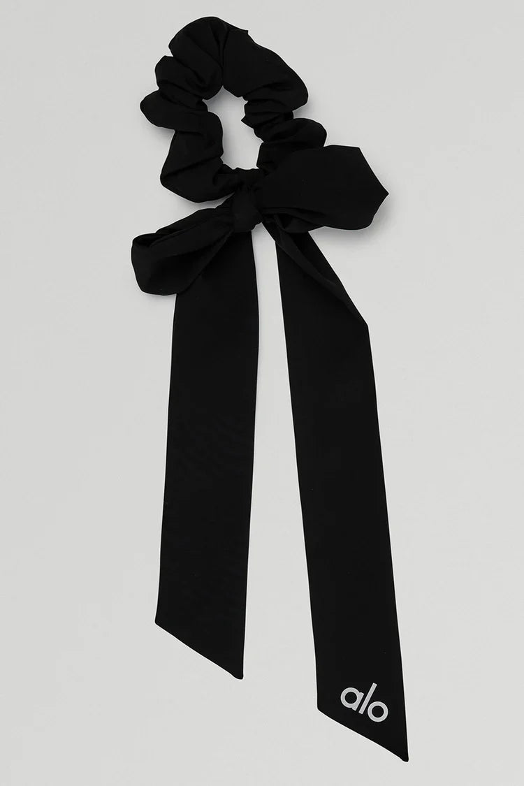 Love Knots Tie Scrunchie Black