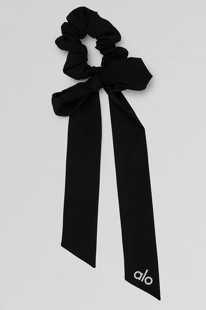 Love Knots Tie Scrunchie Black