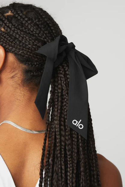 Love Knots Tie Scrunchie Black