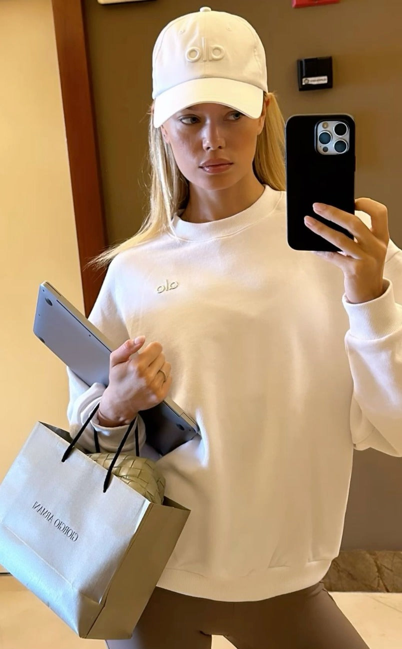 Accolade Crew Neck Pullover White