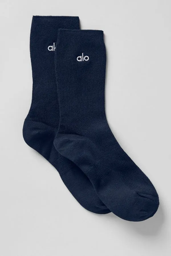 Unisex halbhohe Understated-Socken - Marineblau